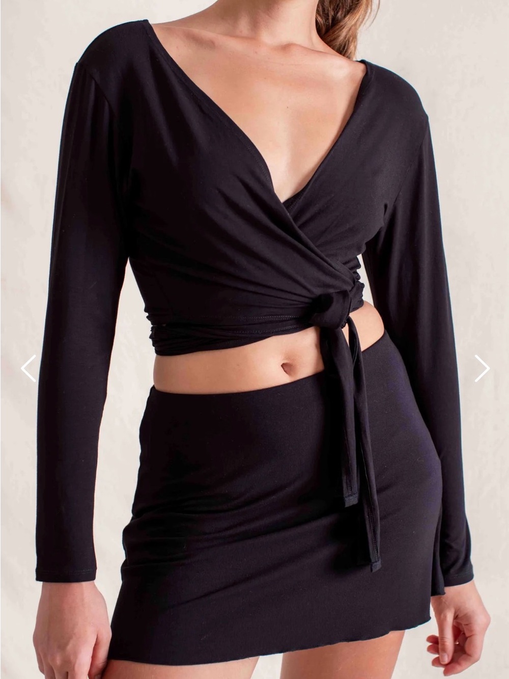 Indigo Luna Agni Wrap Top - Black